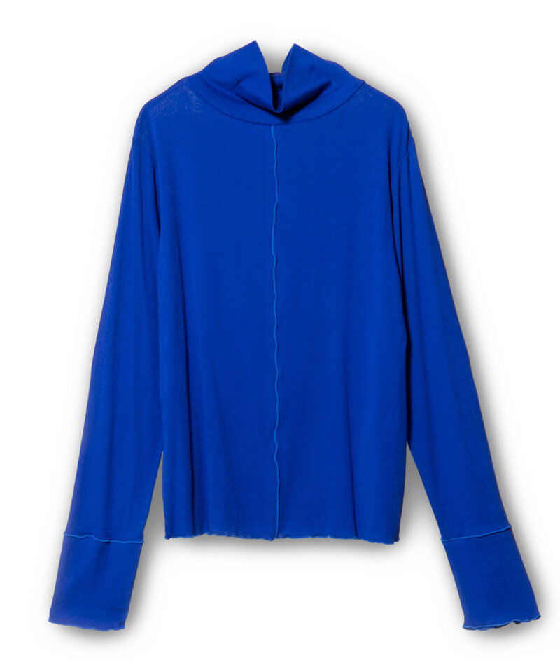  「メローガーゼハイネック長袖Tシャツ」|Tシャツ・カットソー|BLUE