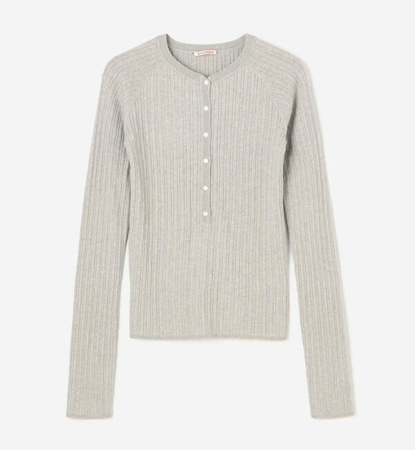  「RYE TENDER | ヘンリーネック リブニット WOMEN」|ニット・セーター|