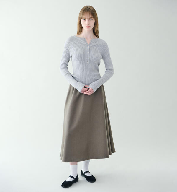  「RYE TENDER | ヘンリーネック リブニット WOMEN」|ニット・セーター|