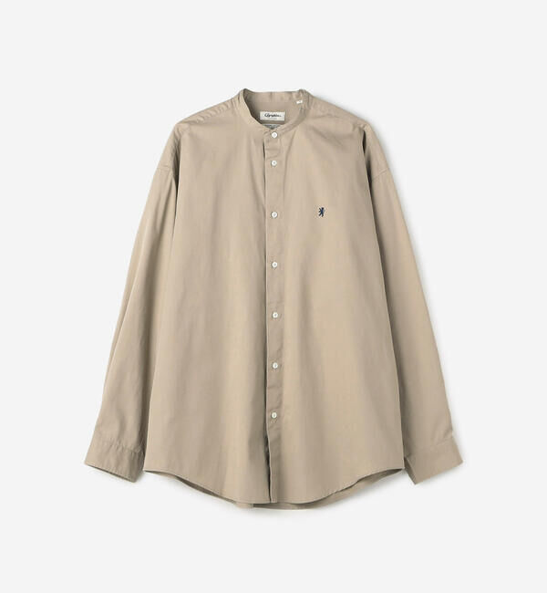 GYMPHLEX「Gymphlex | バンドカラー長袖シャツ SOLID MEN」|シャツ・ブラウス|