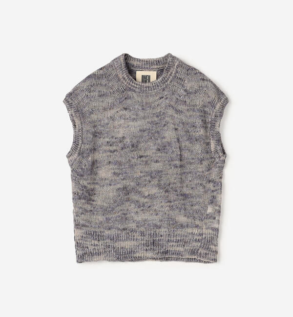 UNFIL「UNFIL | リネンシルク メランジニットベスト WOMEN」|ベスト・ジレ|