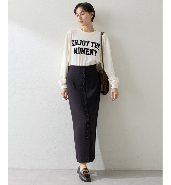  「フロッキープリントロングTシャツ」|Tシャツ・カットソー|