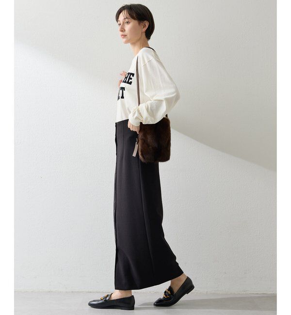  「フロッキープリントロングTシャツ」|Tシャツ・カットソー|