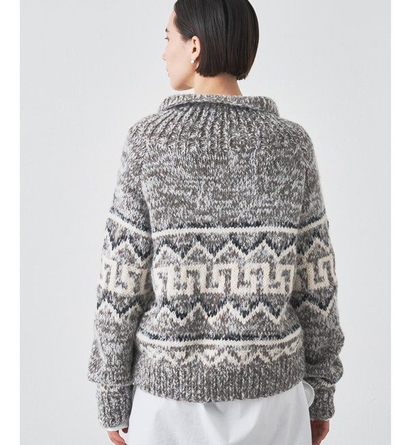  「【BSBEE】カウチンZIP ニット」|ニット・セーター|