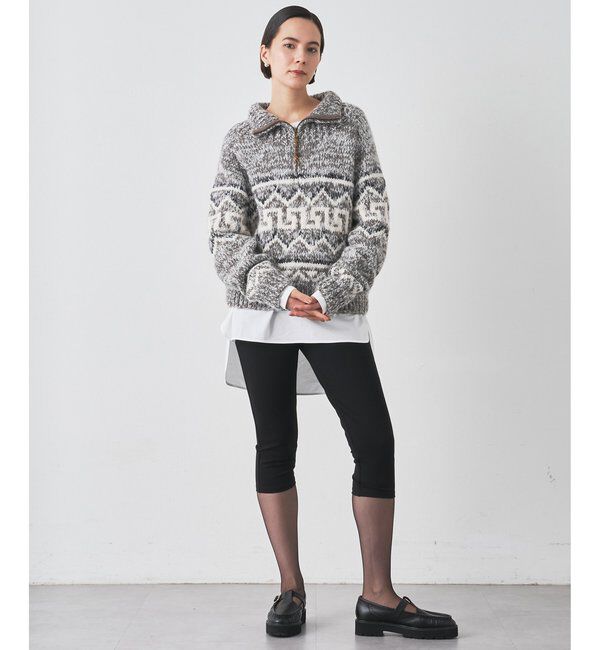  「【BSBEE】カウチンZIP ニット」|ニット・セーター|