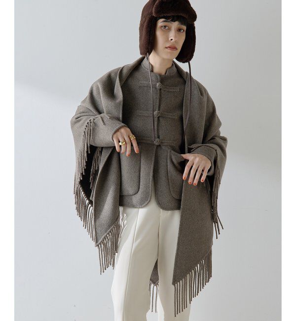  「【Christian AKS】Wool Fringe Stole」|マフラー|