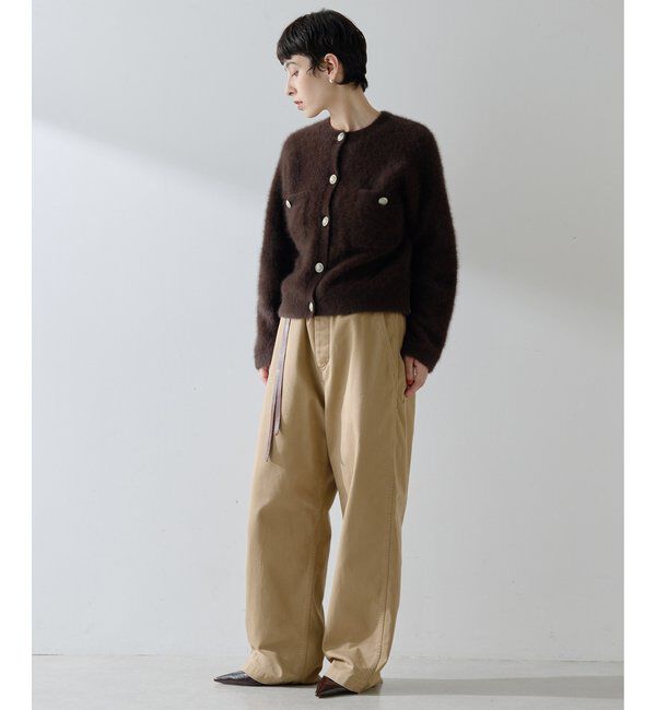  「ファーボタンジャケット」|ニット・セーター|