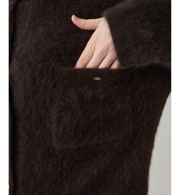  「ファーボタンジャケット」|ニット・セーター|