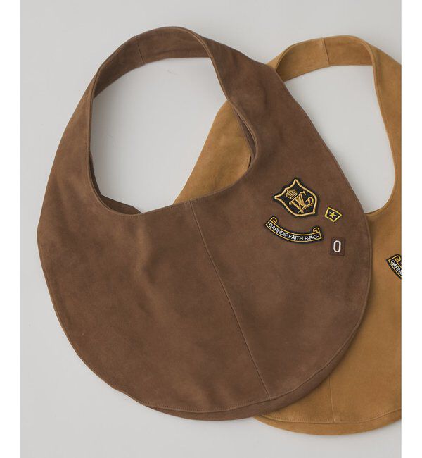  「スエードラウンドBAG」|トートバッグ|ブラウン