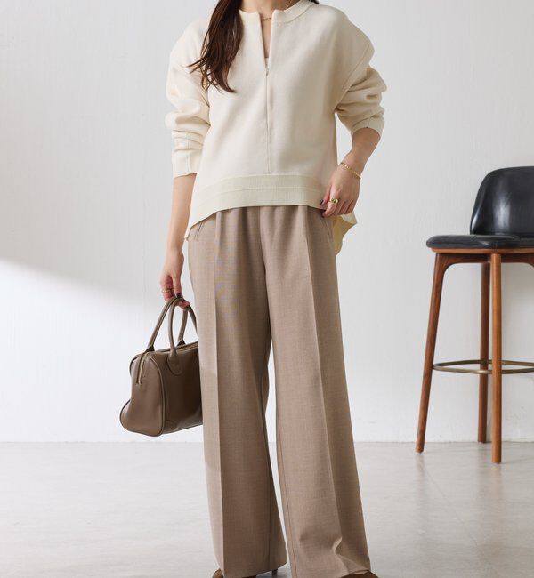  「スウェットライクラウンドヘムニット」|ニット・セーター|