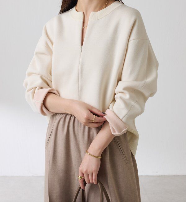  「スウェットライクラウンドヘムニット」|ニット・セーター|