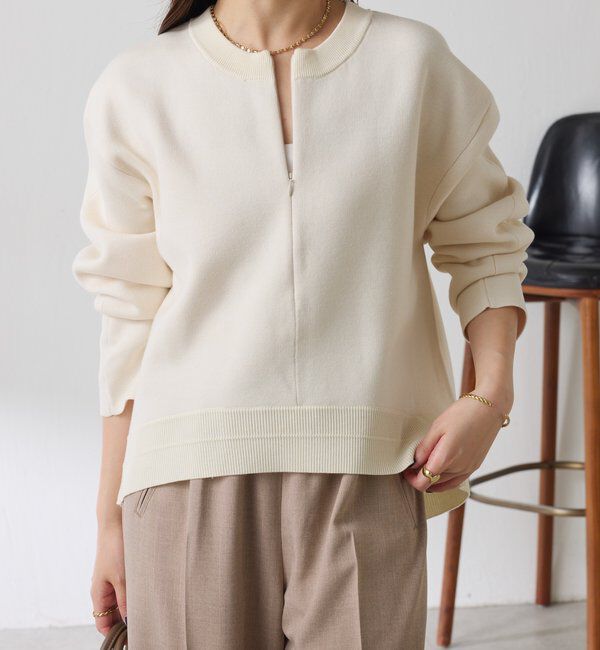  「スウェットライクラウンドヘムニット」|ニット・セーター|