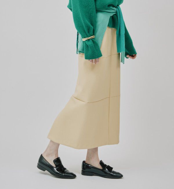  「【CEPIE./セピエ】レザースカート」|スカート|イエロー