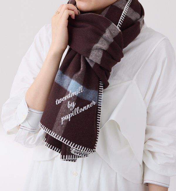  「【TWEEDMILL/ツイードミル 別注アイテム】ストール」|マフラー|ブラウン