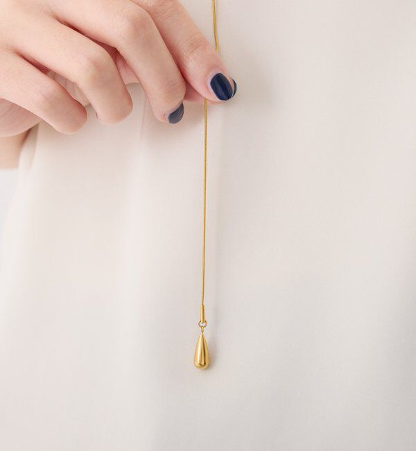  「【PAPILLONNER/パピヨネ】ステンレスドロップネックレス」|リング|