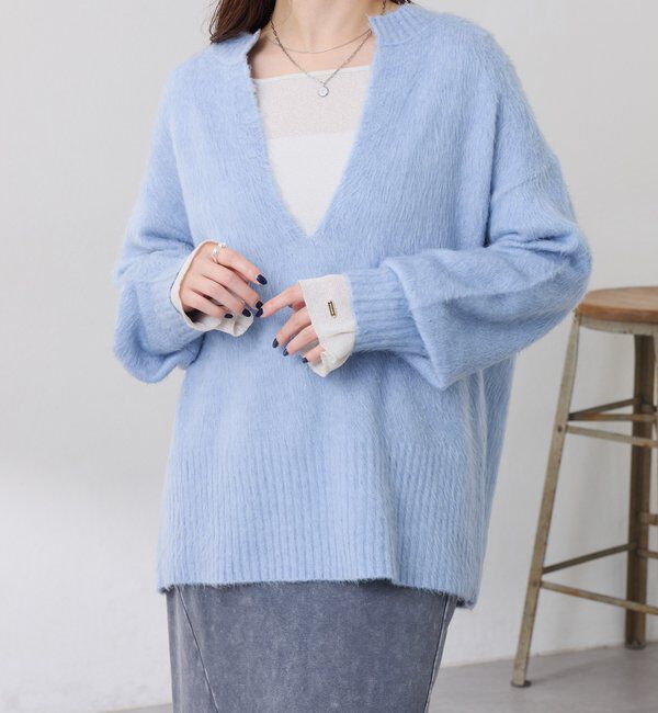  「エアリー深Vニット」|ニット・セーター|