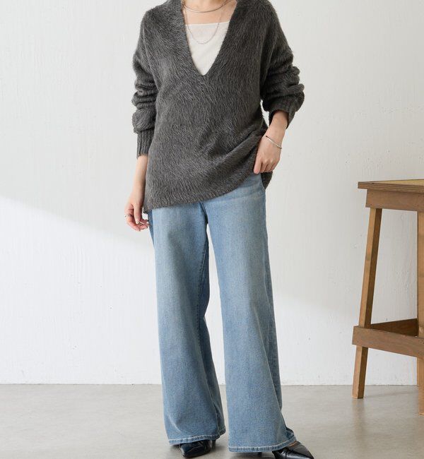  「エアリー深Vニット」|ニット・セーター|