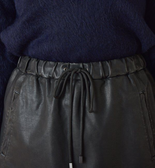  「レザーライクミニスカパン」|スカート|