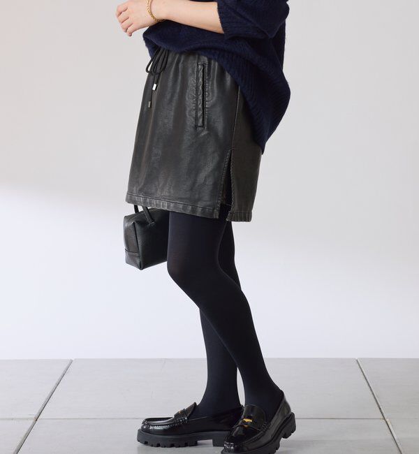  「レザーライクミニスカパン」|スカート|