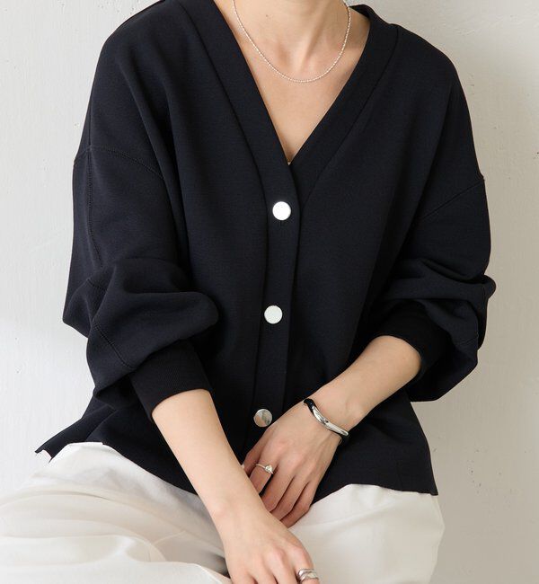  「《WEB限定/気温調整に◎》メタル釦ジョーゼットカーディガン」|Tシャツ・カットソー|