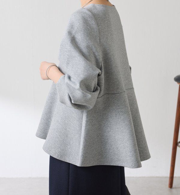  「袖ビジューペプラムカットソー」|Tシャツ・カットソー|