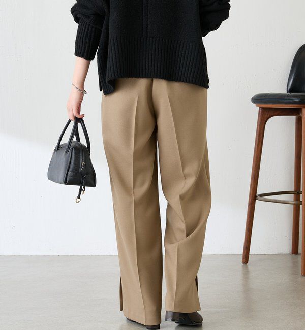  「ウールライクストレートパンツ」|チノ|