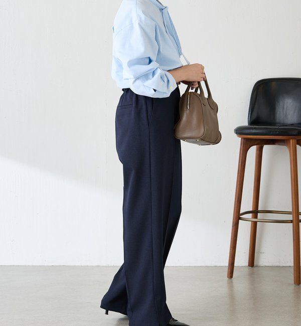  「ウールライクストレートパンツ」|チノ|
