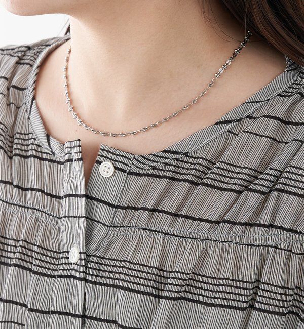  「【PAPILLONNER/パピヨネ】アクセントチェーンネックレス」|リング|シルバー