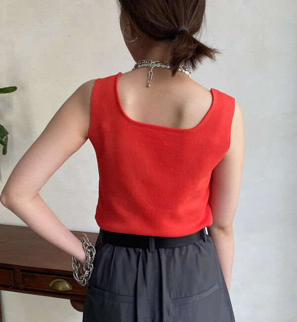  「スクエアニットタンク」|ニット・セーター|