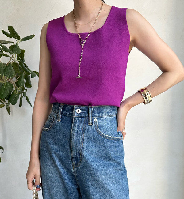  「スクエアニットタンク」|ニット・セーター|