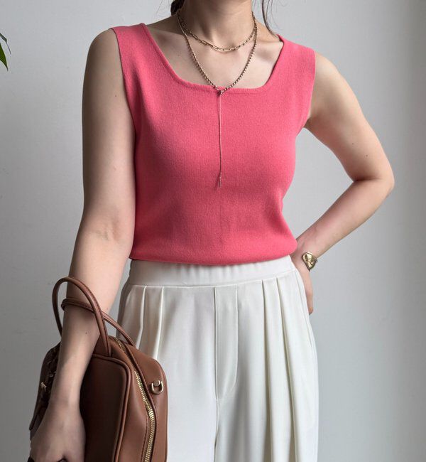  「スクエアニットタンク」|ニット・セーター|