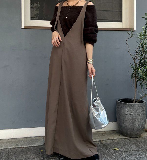  「【新色追加/前後2WAYで着られる】深Vワンピース」|ワンピース|