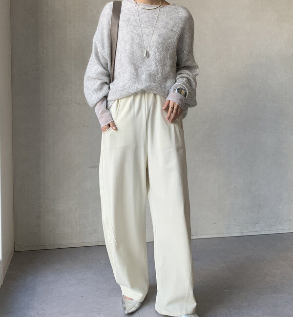  「【柔らかい着心地】袖シアーリブTEE」|Tシャツ・カットソー|