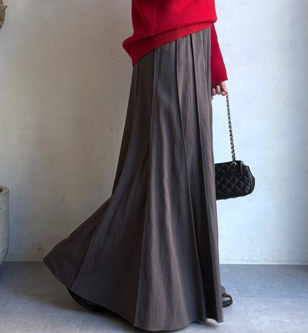  「パネルプリーツスカート」|スカート|ブラウン