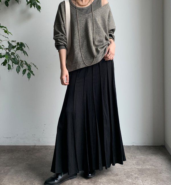  「パネルプリーツスカート」|スカート|