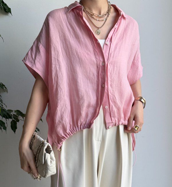  「リネンドロストフレンチシャツ」|シャツ・ブラウス|