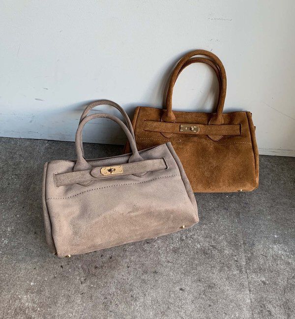  「フェイクスエードスクエアバッグ」|トートバッグ|