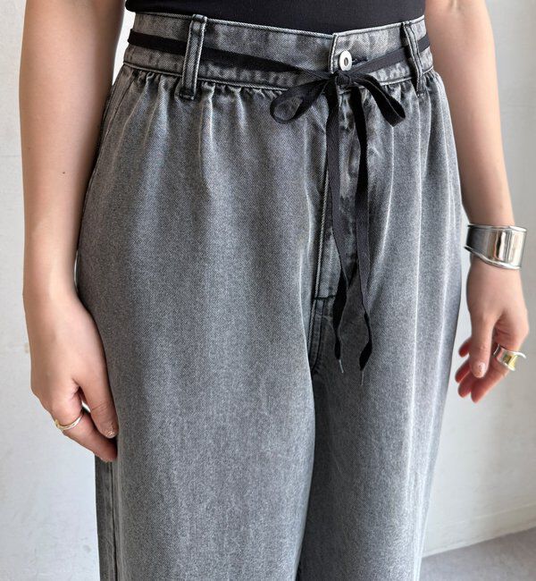  「リヨセルデニムワイドパンツ」|デニム|