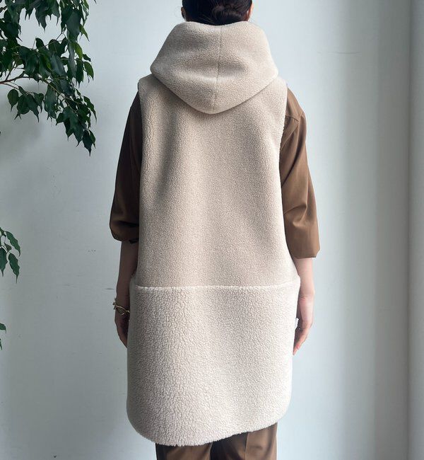  「ボア切替フーディージレ」|ベスト・ジレ|