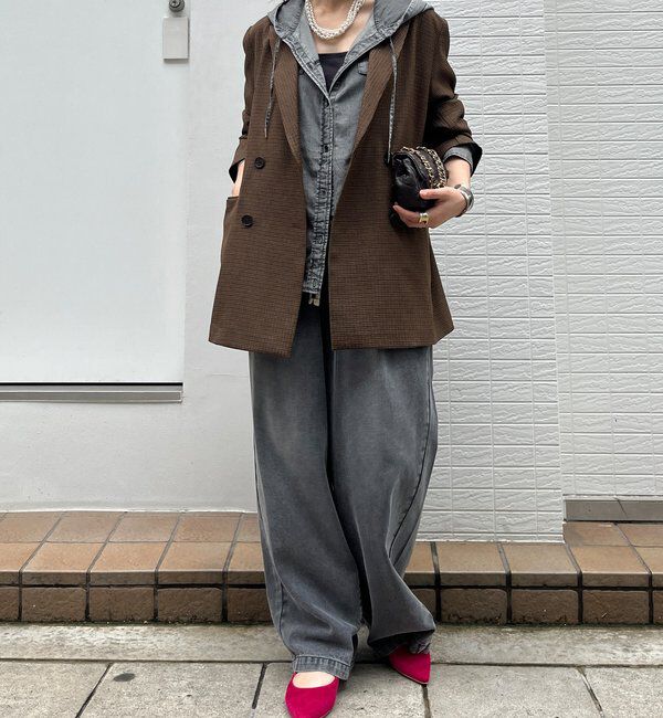  「チェックダブルジャケット」|テーラードジャケット|