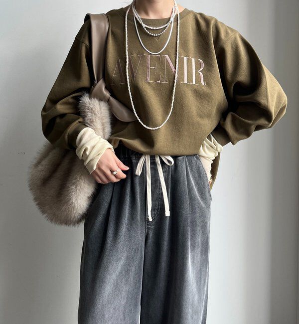  「セットアップラグランロゴ刺繍プルオーバー」|Tシャツ・カットソー|