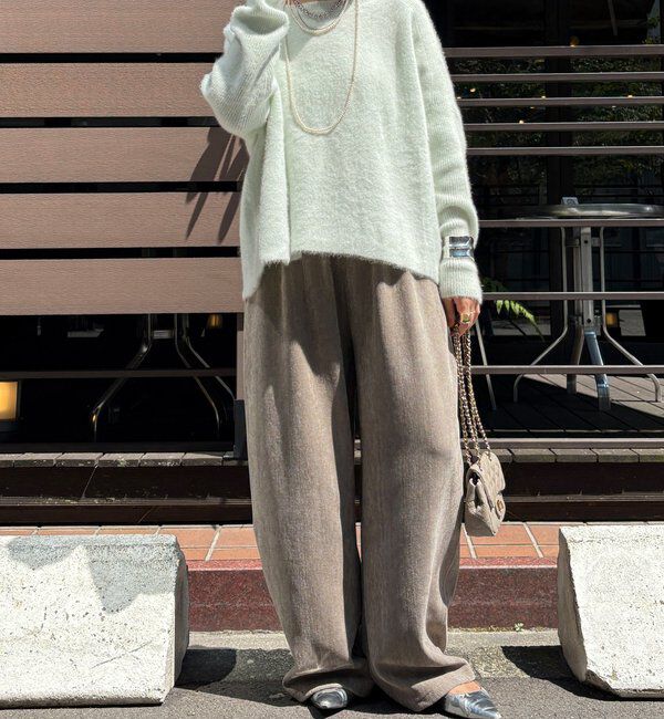  「ファーウールポンチョプルオーバー」|ニット・セーター|