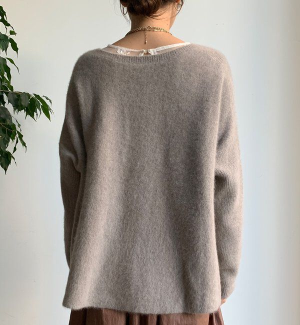  「ファーウールポンチョプルオーバー」|ニット・セーター|