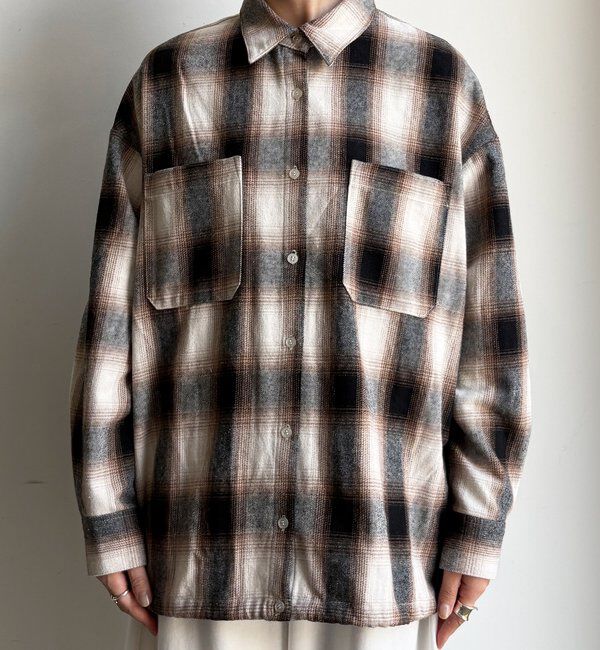  「起毛チェックドロストシャツ」|シャツ・ブラウス|