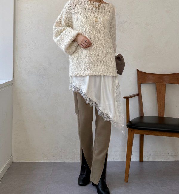  「サイドファスナーレギンスパンツ」|チノ|