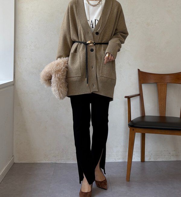  「サイドファスナーレギンスパンツ」|チノ|