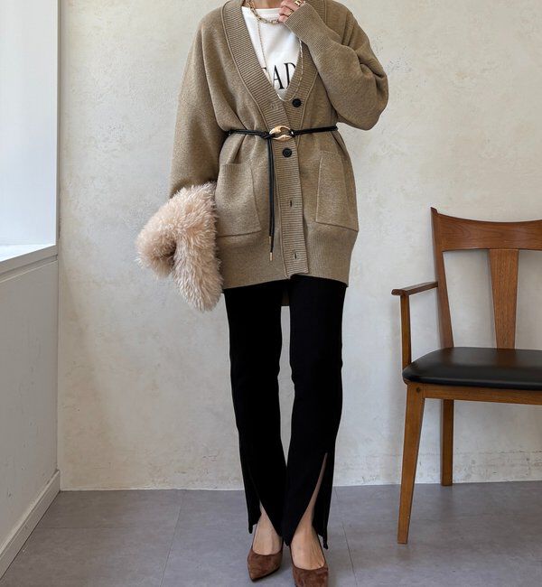  「サイドファスナーレギンスパンツ」|チノ|