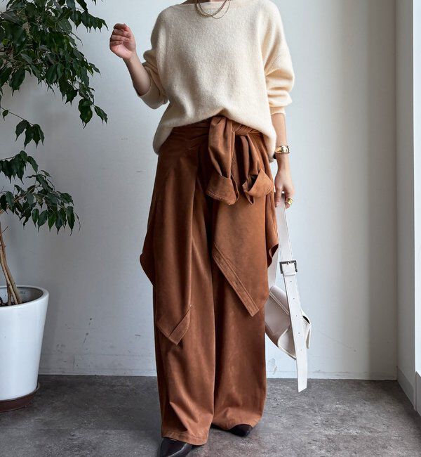  「ファーウールボートネックプルオーバー」|ニット・セーター|