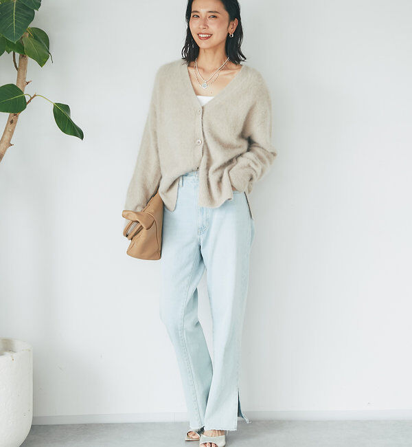  「【全骨格美脚見え！】slit DENIM」|デニム|
