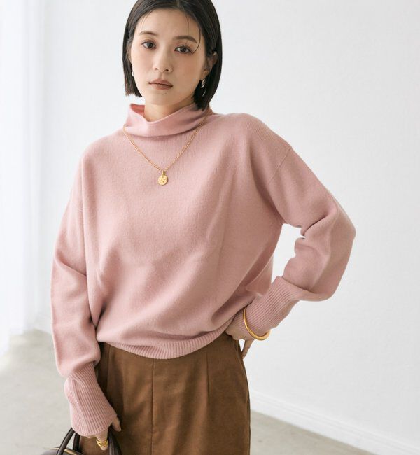  「【5色展開/万能トップス】ウール100NEWボトルネックニット」|ニット・セーター|